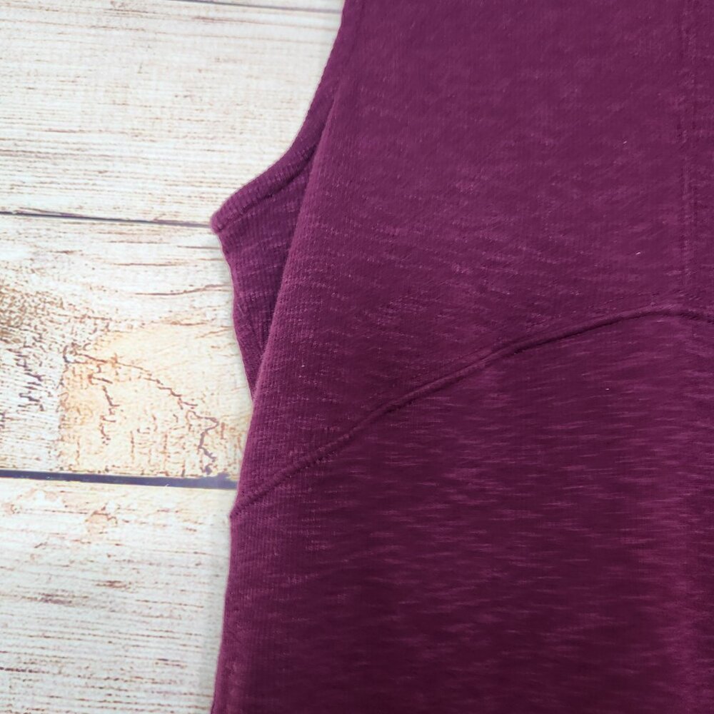 Free People Emmy Lou Ribbed Tank Top Lace Up Tie Front Purple Wine Size S/P - Picture 12 of 15